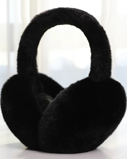 New Men Women Plush Ear Warmer Solid Color Winter Earmuffs Thickened Folding Earflap Ear Cover Outdoor Cold Protection
