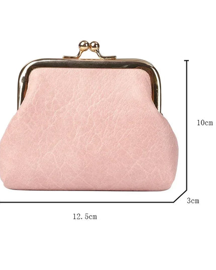 2024 New Retro Purse Ladies Short Buckle Candy Colored Coin Purse Change Purse Cute Wallet Clutch Bag Wallets for Women