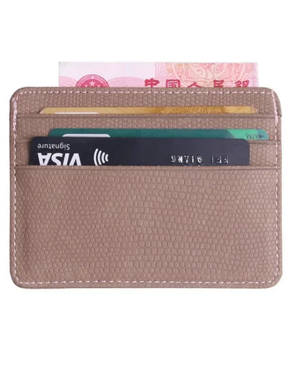 Portable Double Sided Pattern Card Wallet Id Holders Women Men Slim Wallet Change Purse Travel Wallet Holder with 5 Card Slots