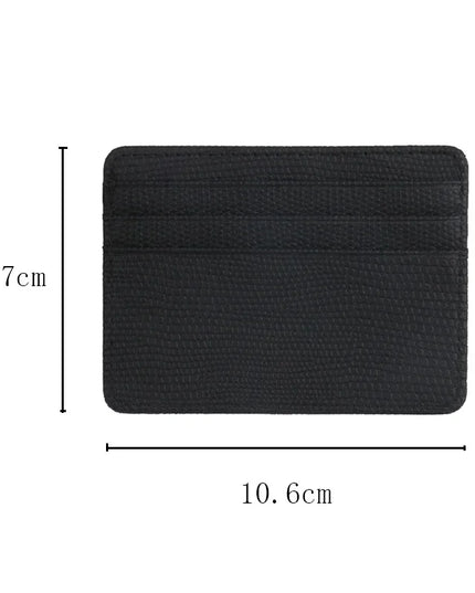 Portable Double Sided Pattern Card Wallet Id Holders Women Men Slim Wallet Change Purse Travel Wallet Holder with 5 Card Slots