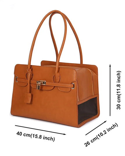 Premium Leather Pet Carrier