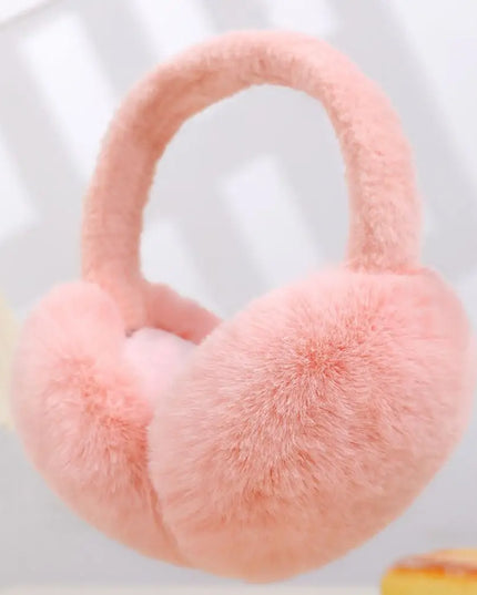 New Men Women Plush Ear Warmer Solid Color Winter Earmuffs Thickened Folding Earflap Ear Cover Outdoor Cold Protection