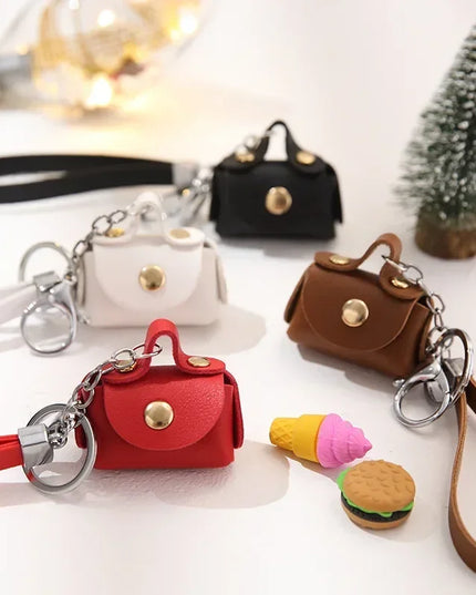 Cute Mini Coin Purses Girls Small Earphone Box Soft Leather Housekeeper Keychain Wallet Pouch Women's Bags Portable Storage Bag