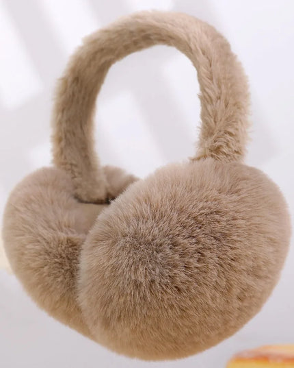 New Men Women Plush Ear Warmer Solid Color Winter Earmuffs Thickened Folding Earflap Ear Cover Outdoor Cold Protection