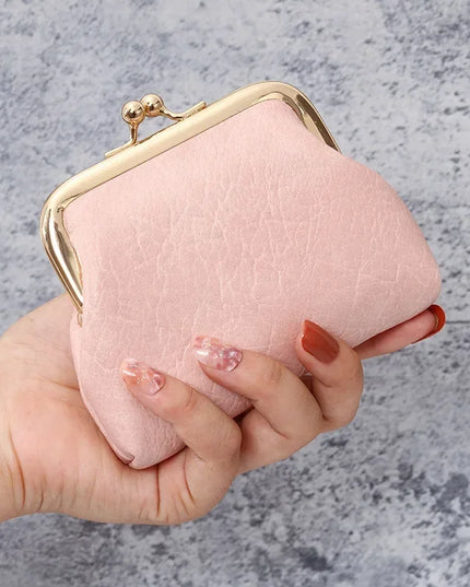 2024 New Retro Purse Ladies Short Buckle Candy Colored Coin Purse Change Purse Cute Wallet Clutch Bag Wallets for Women