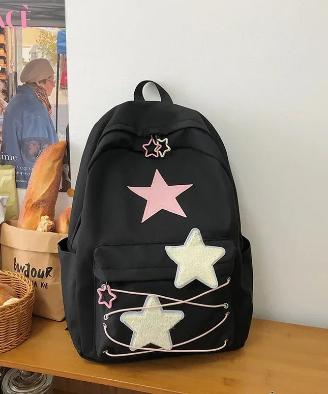 Kawaii Y2K Aesthetic High-Capacity Backpack for Students
