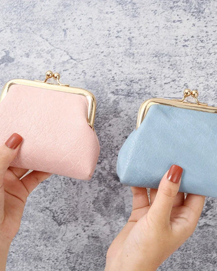 2024 New Retro Purse Ladies Short Buckle Candy Colored Coin Purse Change Purse Cute Wallet Clutch Bag Wallets for Women
