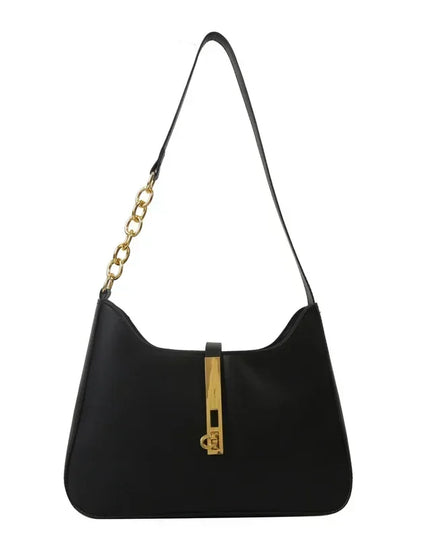 Luxury PU Leather Women's Shoulder Bag - Casual Solid Color Handbag Purse Clutch