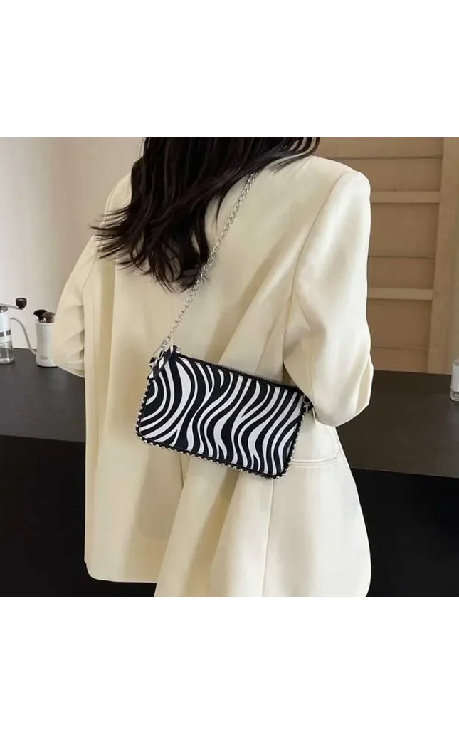 Leopard Crossbody Bag Women's Fashion Chain Mobile Phone Purse Shoulder Messenger