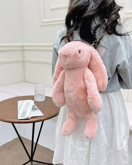 Long Ear Rabbit Plush Backpack Crossbody Bag
