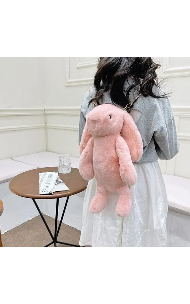 Long Ear Rabbit Plush Backpack Crossbody Bag