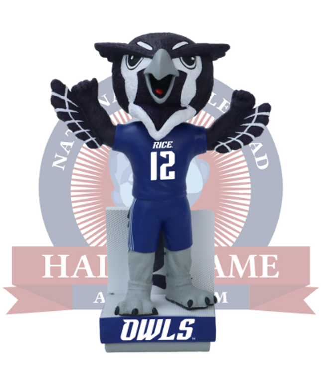 Sammy the Owl Rice Owls Mascot Bobblehead