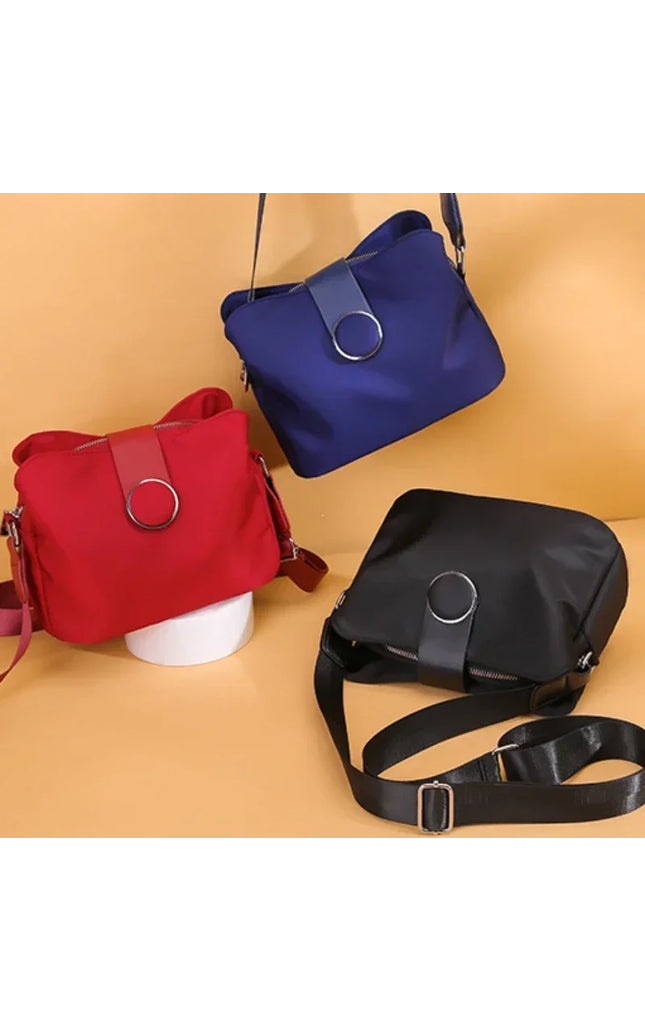 Women's Waterproof Nylon Crossbody Bag - Lightweight Travel Shoulder Purse
