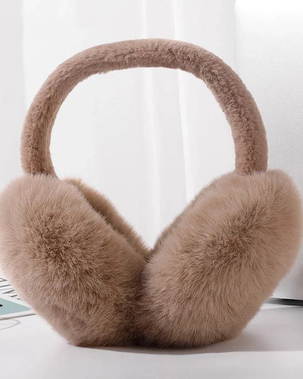 New Men Women Plush Ear Warmer Solid Color Winter Earmuffs Thickened Folding Earflap Ear Cover Outdoor Cold Protection