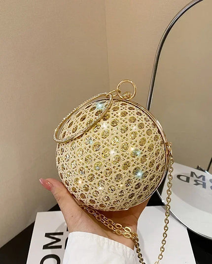 Sparkly Diamond Evening Purse - Luxury Mini Party Shoulder Bag