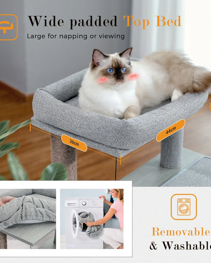 Natural Wooden Cat Tower