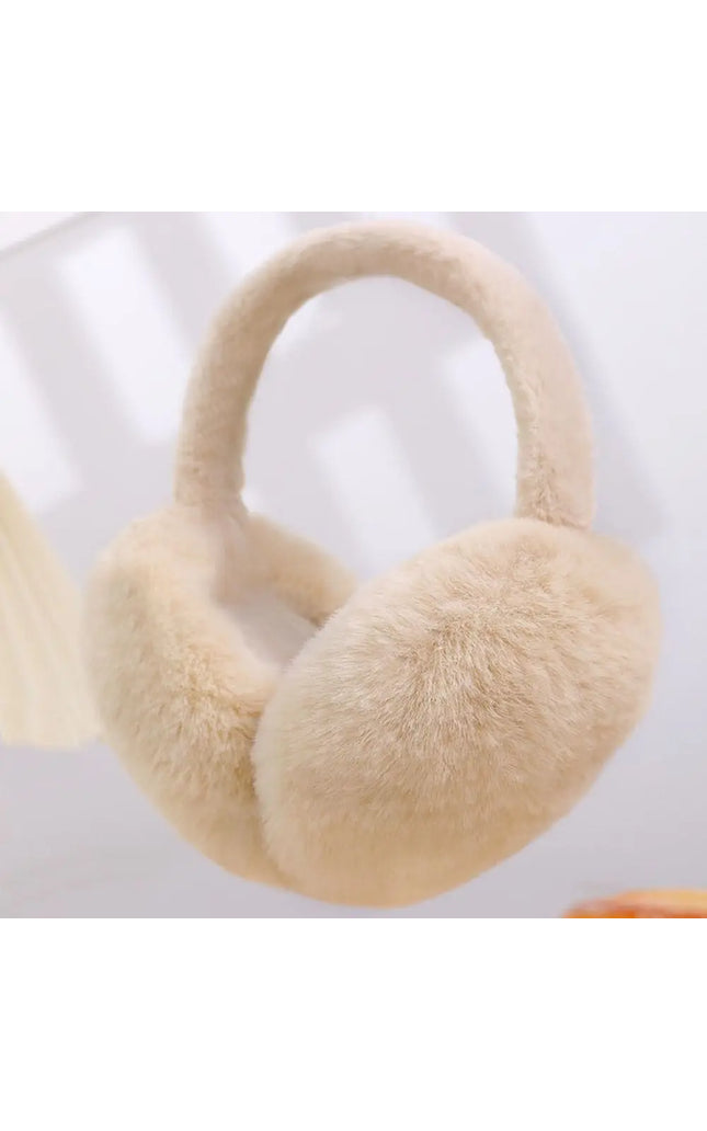 New Men Women Plush Ear Warmer Solid Color Winter Earmuffs Thickened Folding Earflap Ear Cover Outdoor Cold Protection