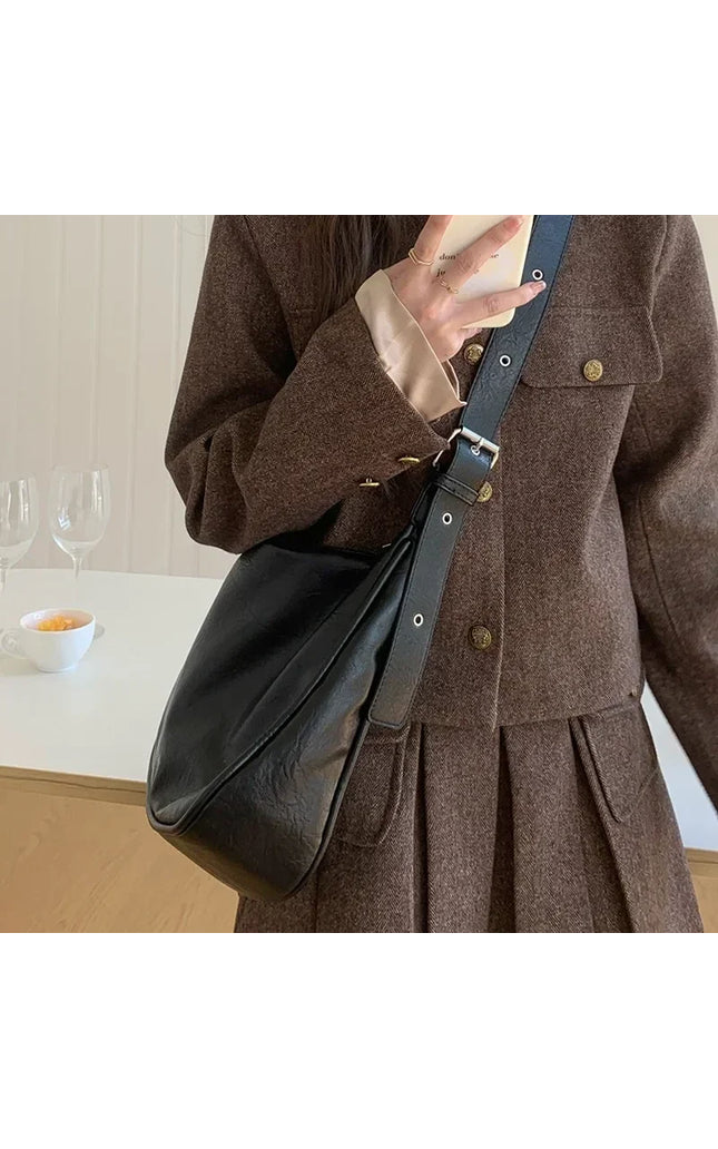 Autumn Winter Vertical Box Bag Mini Purse Handbag Vintage Tote