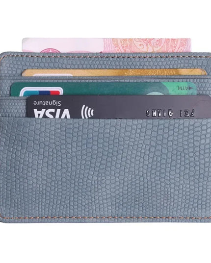 Portable Double Sided Pattern Card Wallet Id Holders Women Men Slim Wallet Change Purse Travel Wallet Holder with 5 Card Slots