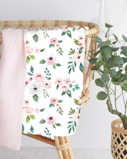 Floral Muslin/Waffle Blanket
