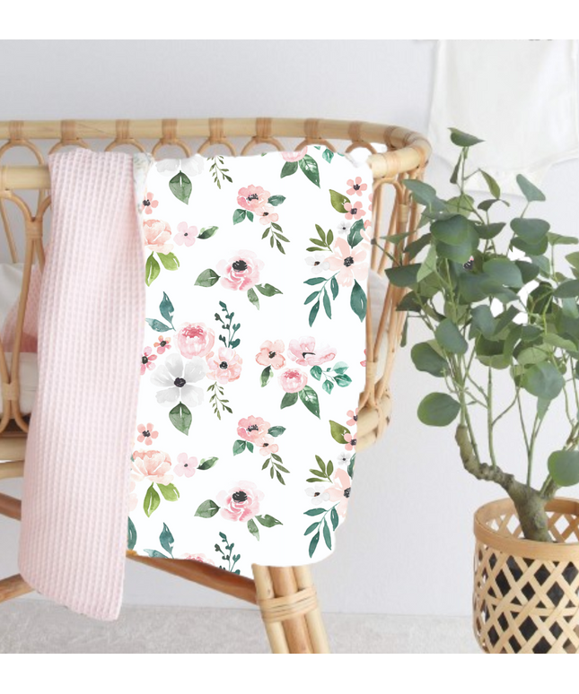 Floral Muslin/Waffle Blanket