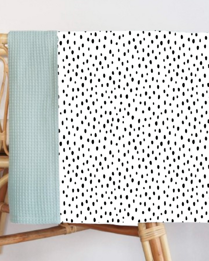 Polka Dot Muslin/Waffle Blanket