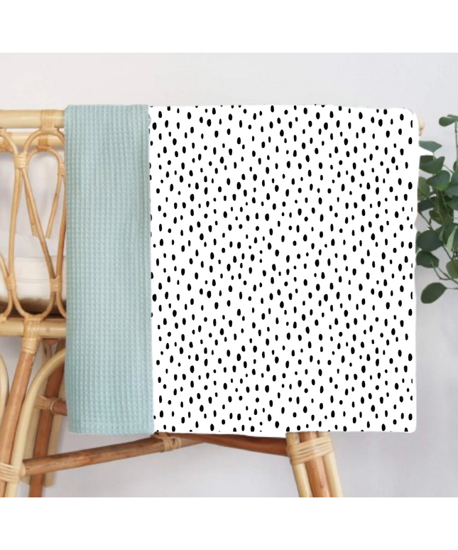 Polka Dot Muslin/Waffle Blanket