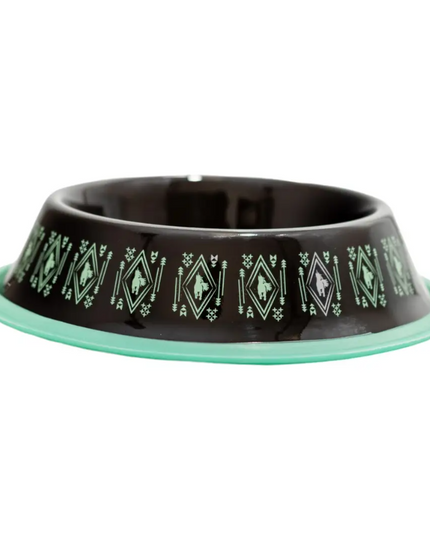 Non-Skid Boho Stainless Steel Dog Bowl – with Whimsical Unicorn Design, Silicone Base for Medium Dogs – 24oz