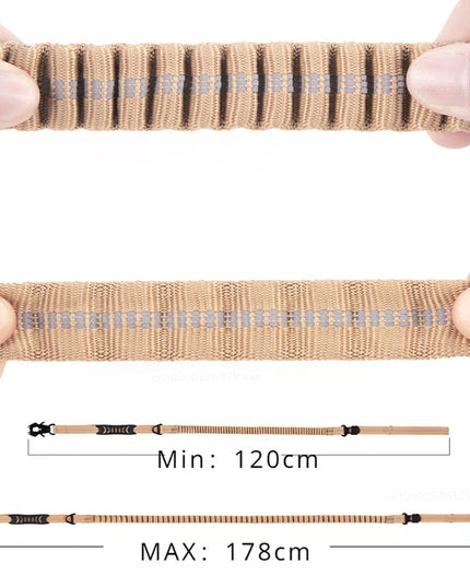 Heavy Duty Dog Leash for Large Dogs Shock Absorbing Bungee Tactical Dog Leash with 2 Padded Handle Strong No Pull Dog Leash