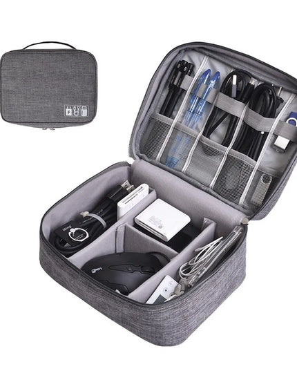 Travel Closet Organizer Case for Headphones Storage Bag Digital Portable Zipper Accessories Charger Data Cable USB Cosmetics