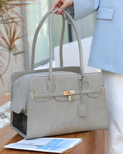 Premium Leather Pet Carrier