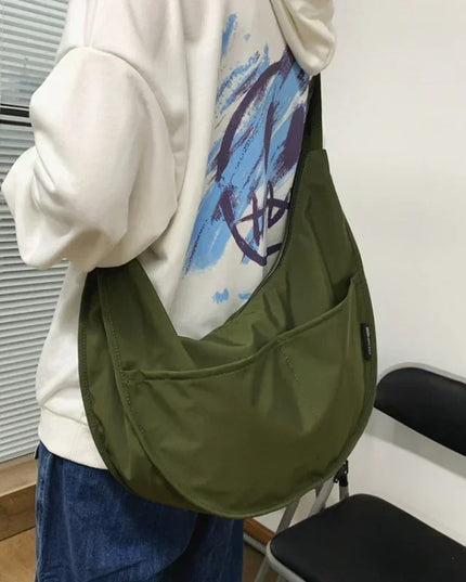 Y2k Crossbody Bags Men Large Capacity Nylon Waterproof Travel Shoulder Bags