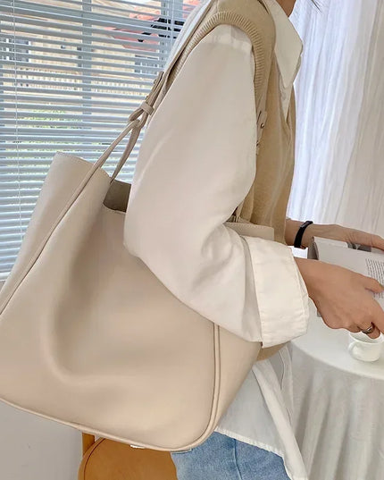 Luxury Leather Tote Bag Large Capacity Designer Handbag