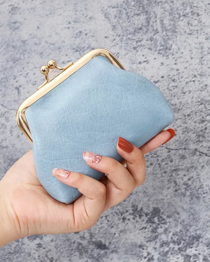 2024 New Retro Purse Ladies Short Buckle Candy Colored Coin Purse Change Purse Cute Wallet Clutch Bag Wallets for Women