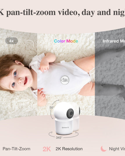 AI 2K PTZ Baby Camera Monitor