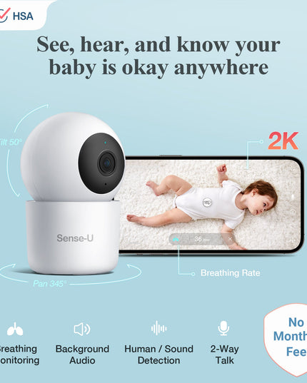 AI 2K PTZ Baby Camera Monitor