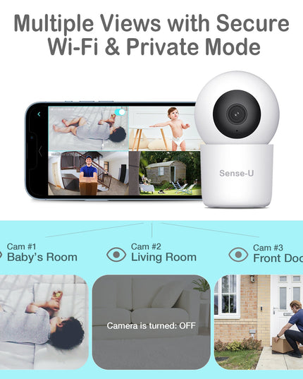 AI 2K PTZ Baby Camera Monitor