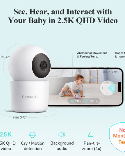 Pro Bundle - Baby Monitor with 2.5K PTZ Camera