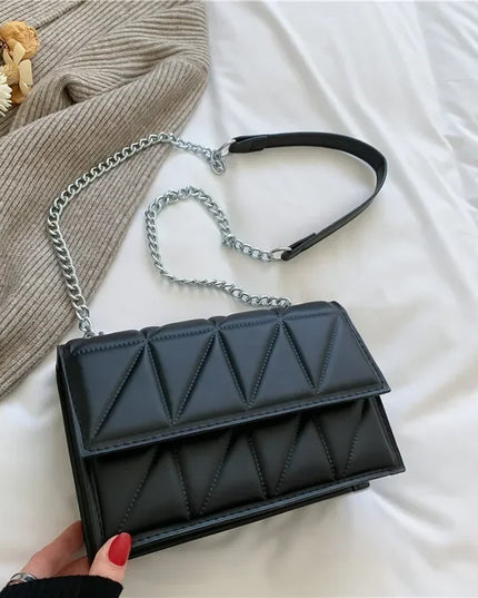 Crossbody Designer PU Leather Handbag Chain Strap