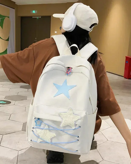 Kawaii Y2K Aesthetic High-Capacity Backpack for Students