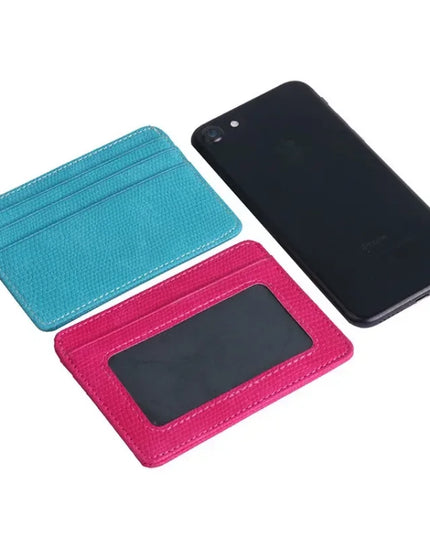 Portable Double Sided Pattern Card Wallet Id Holders Women Men Slim Wallet Change Purse Travel Wallet Holder with 5 Card Slots