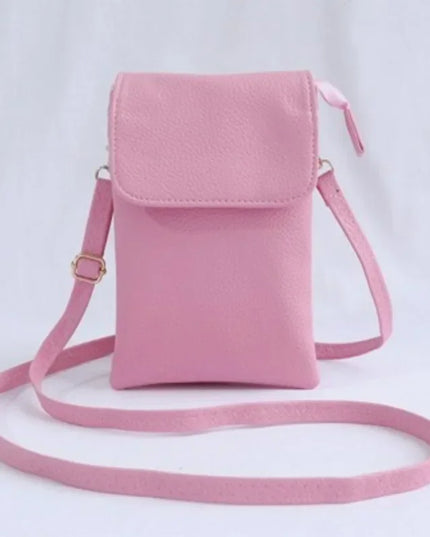 Women's PU Leather Crossbody Bag - Mobile Phone Purse, Small Shoulder Handbag