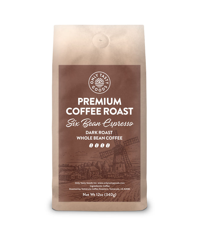Six Bean Espresso Whole Bean, Dark Roast, Speciality Coffee Beans, Fresh Roasted