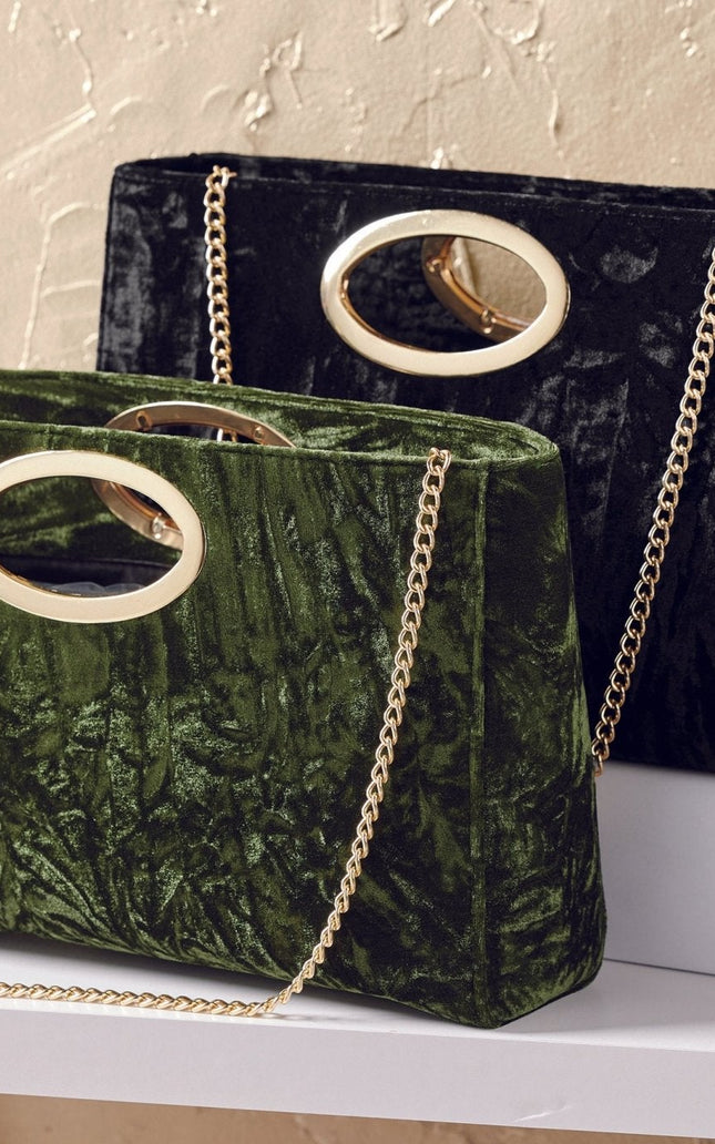 Crushed on Velvet Handbag by EY Boutique