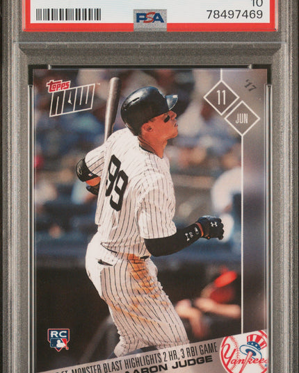 Graded 2017 Topps Now Aaron Judge #238 Rookie RC Baseball Card PSA 10 Gem Mint
