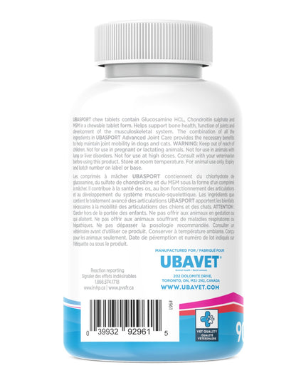 UBAVET UBASPORT Advanced Joint Care Tablets for Dogs & Cats