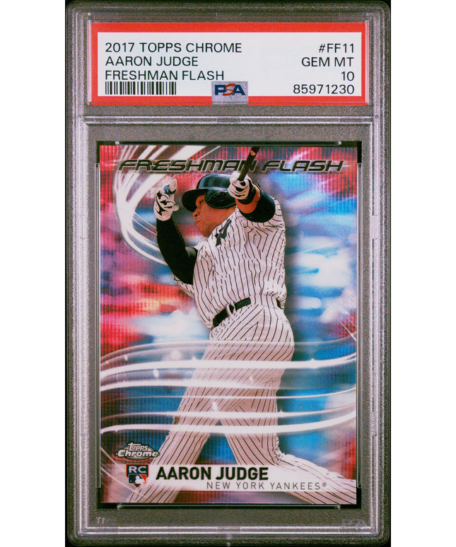Graded 2017 Topps Chrome Aaron Judge #FF11 Freshman Flash Rookie RC Baseball Card PSA 10 Gem Mint