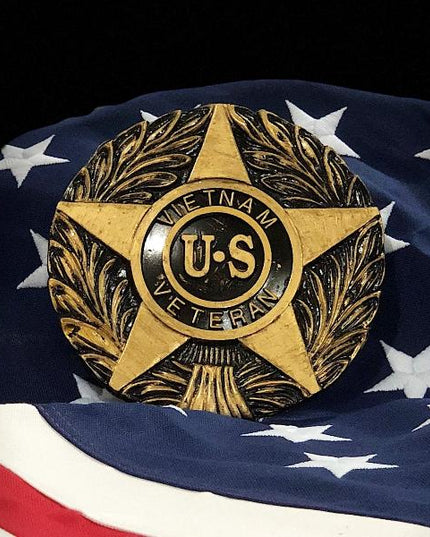 Vietnam Veteran Grave Marker & Flag Holder with Aluminum Ground Spike