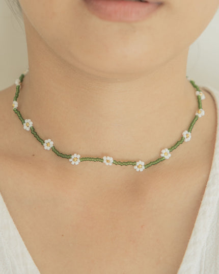 Flora Beaded Necklace and Ring Set