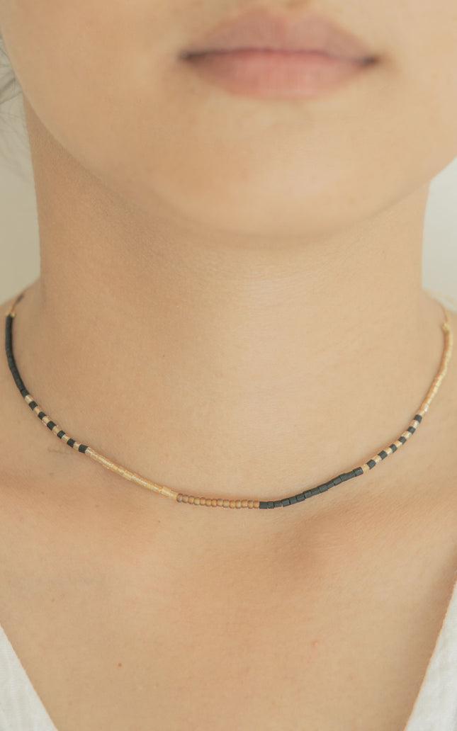 Golden Beaded Necklace